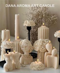 Vela <span class=keywords><strong>de</strong></span> Pilar <span class=keywords><strong>de</strong></span> Estilo Nórdico Hecha a Mano con Cera <span class=keywords><strong>de</strong></span> Soja 100% Orgánica y Ecológica con Aroma Personalizado para Recuerdos <span class=keywords><strong>de</strong></span> Boda, Decoración del Hogar y Bares - Product Image 3