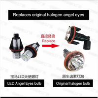 Feux de croisement LED Angel Eyes modifiés, feux de conduite à changement de couleur 12V neufs pour E60 E83 E53 E66 E65 E87 E90 E39 E46