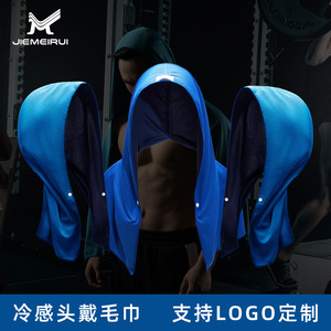 Jiemeirui Cooling Sun Protection Head Towel 28x60cm Quick Drying Breathable UV Shield Outdoor Fishing <b>Sports</b> Use - Product Image 5