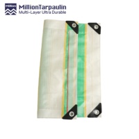 Bâche industrielle MILLION 200 g/m² en toile robuste imperméable argentée pour couverture de toiture, résistante à la pluie, pour entrepôt