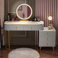 Table de maquillage flottante éclairée avec miroir intégral, coiffeuse de chambre pour filles à usage quotidien