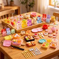 Figurine de maison de poupée en résine, thèmes Hamburger, Frites, Hot-dog, Sushi, Pain, Chocolat, Dessert sucré Kawaii, jouet alimentaire, cadeau, souvenir de fête, décoration de gâteau