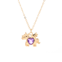 Mylove Ensemble de bijoux pour femmes Collier en argent 925 Pendentif cheval volant avec zircon