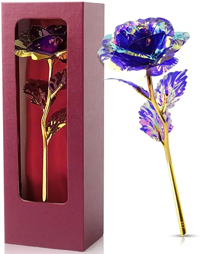 Wholesale Purple Rose Flower Artificial Rose Love Wife Gifts for Mom Gift for Her/Wife/Mom/Girl in Valentines Day