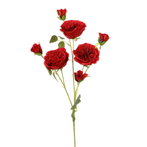 QIHAO Artificial Roses 7 <b>Heads</b> Austin <b>Style</b> High Simulation Plastic Silk Flowers For Home Decor Wedding Photography Props - Product Image 5