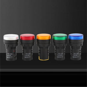 مصباح LED مفتاح زر ضغط بلاستيكي للمعدات رأس دائري أزرق مصباح إشارة مصباح مؤشر معدات مصابيح مؤشر - Product Image 6