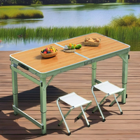 Table et chaises pliantes d'extérieur en aluminium pour le camping Table de pique-nique pliante