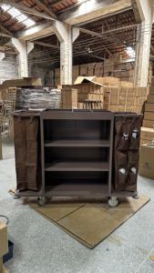 Troli Layanan dari Baja Anti Karat, Troli <span class=keywords><strong>Linen</strong></span> untuk Kebersihan, Troli Layanan Kamar, Perlengkapan Hotel, Peralatan Komersial, Troli Pintu Masuk - Product Image 3