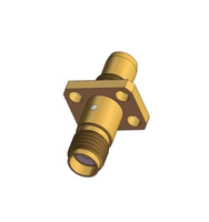Adaptador RF SMA Hembra a BMA Macho con Montaje de Brida de 4 Orificios, Conectores Adaptadores RF