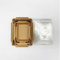 Nouvelle technologie, matériaux recyclés écologiques, boîte à salade en papier kraft jetable, conteneur alimentaire avec couvercle pour utilisation à emporter
