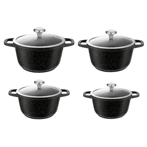 Hot bán sang trọng thiết kế cổ điển không dính lớp phủ Die Cast nhôm Cookware Set Glass Nắp cảm ứng sẵn sàng - Product Image 3