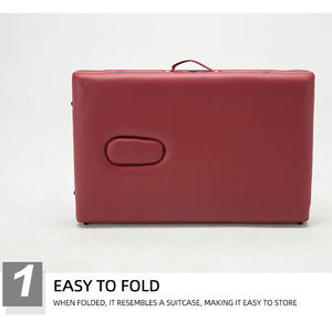 เตียงนวดพับได้แบบพกพา พร้อมช่องสำหรับใบหน้า ปรับความสูงได้ เหมาะสำหรับร้านเสริมสวย สปา และการบำบัด - Product Image 2