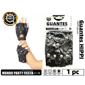 Guanti HIPPIE #60564 forniture per feste guanti monouso colorati e divertenti per feste e celebrazioni - Product Image 1
