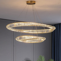 Lámpara Colgante de Cristal de Lujo Nórdico Dorado, Luz LED para Sala de Estar, Dormitorio, Diseño Creativo, Arte para el Hogar, Restaurante
