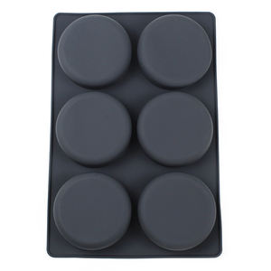 GreenEarth Moules en silicone à 6 cavités Moule à disque de 4 pouces Jetable pour muffins de Noël Custard Tart Résine Dessous de verre Usage cuisine - Product Image 5