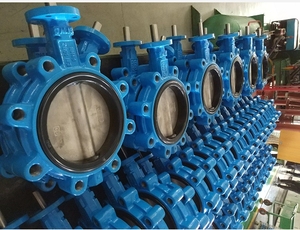 Dn200 <span class=keywords><strong>Lug</strong></span> loại bướm van Worm <span class=keywords><strong>Gear</strong></span> Box nhà điều hành thép không gỉ Van bướm van với chủ đề lỗ - Product Image 4