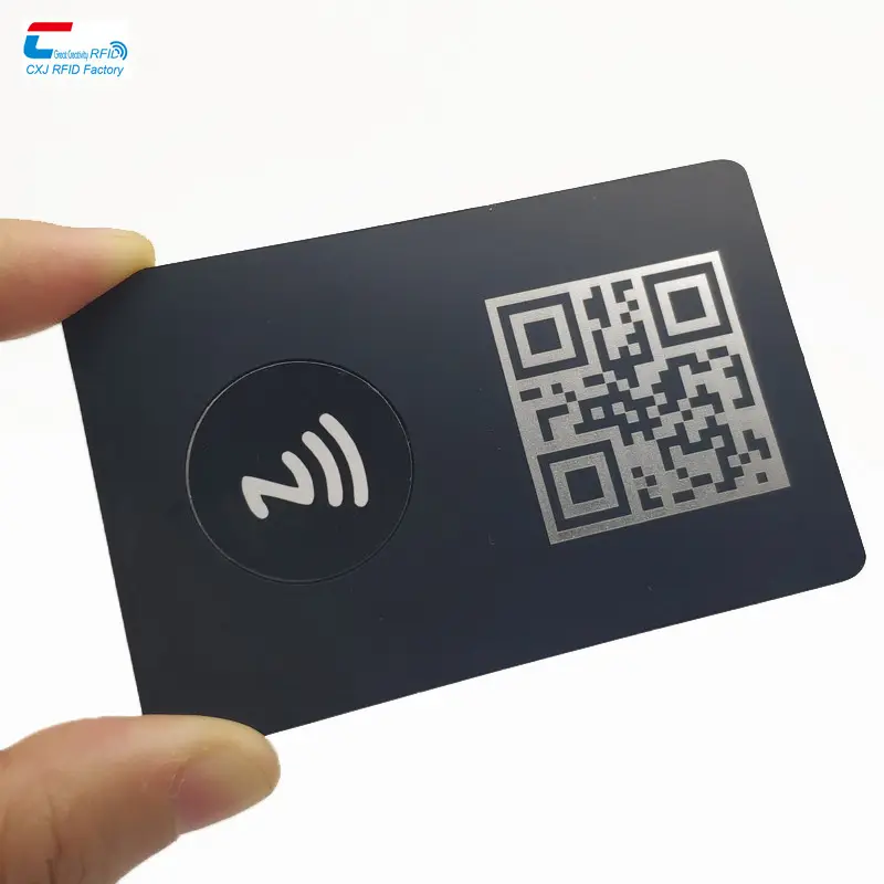 Управление доступом программированные данные RFID металлическая карта NFC черная металлическая карта