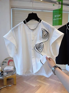 Camicia Bianca da Donna con Maniche a Pipistrello, Nuovo Design alla Moda Estate 2026, Vendita all'Ingrosso - Product Image 2