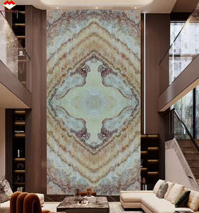 Losas Grandes de Ónix Natural, Diseño Moderno de <span class=keywords><strong>Libro</strong></span> Abierto, Mármol Translúcido Impermeable para Paneles de Pared, Azulejos para Diseño de Casas y Villas - Product Image 2