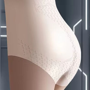 Culottes sans couture en soie glacée 2024, culottes <span class=keywords><strong>taille</strong></span> <span class=keywords><strong>haute</strong></span> pour femmes, pantalons de mise en forme du corps, culottes releveuses de fesses, shaper pour cyclistes - Product Image 2