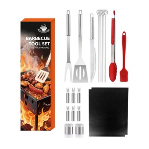Nuevo Juego de Barbacoa de <span class=keywords><strong>Acero</strong></span> Inoxidable de 6 Piezas con Bolsa de Tela, Herramientas <span class=keywords><strong>para</strong></span> Barbacoa al Aire Libre - Product Image 6