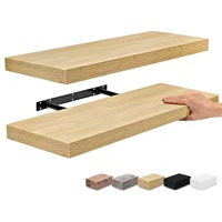 Étagères flottantes en bois massif pour montage mural, décoration intérieure, étagère de cuisine, service OEM, faible MOQ