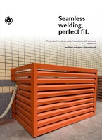 Cubierta de aluminio para aire acondicionado, impermeable, anticorrosión, con rejilla de lamas, grabado láser 3D, para exteriores, venta al por mayor de fábrica