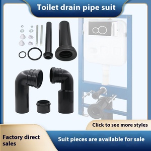 Khác Nhau giấu Phễu thoát nước nhà vệ sinh ống thoát nước ẩn bể nước tuôn ra thẳng treo tường trở lại kết nối ống cho phòng tắm - Product Image 4