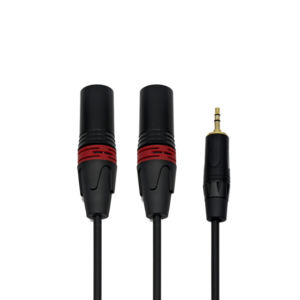 Cable macho TRS AUX a <span class=keywords><strong>XLR</strong></span> dual de 3,5mm, divisor de audio estéreo a mono dual para mezclador, amplificador, Audio Profesional - Product Image 1