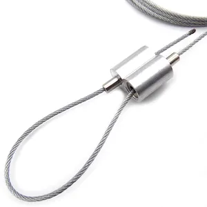 Wholesale Custom Vinyl-Coated Stainless Steel Ceiling Suspension Cable,String Light Guide hanging Wire, Hook & Eye Turnbuckle