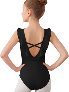 CUSTOM Girls Ballet <b>Leotards</b> Children <b>Skirted</b> Sleeveless Spandex Training Ballerina Tutu Bodysuit - Product Image 1