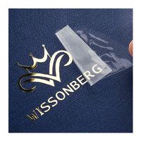 Autocollants adhésifs transparents 3D UV personnalisés avec logo de marque, dorure à chaud or/argent, pour cosmétiques, cadeaux et transferts