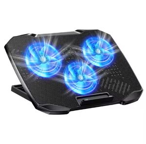 2025 Dropshipping Shopify Neuer Dreifach-2.0-USB-Anschluss 2 LED-Kühlventilatoren Laptop-Kühler-Pad Smartphone-Ständer für 15,6-Zoll-Laptops - Product Image 1