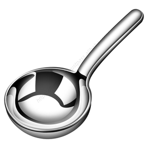 Cuillère ronde en acier inoxydable 304 Syh235, épaissie, à manche court, pour la cuisine domestique et les restaurants (vente en gros) - Product Image 1
