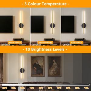 Applique Murale Moderne Rechargeable à Piles, Intensité Variable, Orientable, Sans Fil, 3 Températures de Couleur, Installation Magnétique, Métal, <span class=keywords><strong>pour</strong></span> Salon - Product Image 5