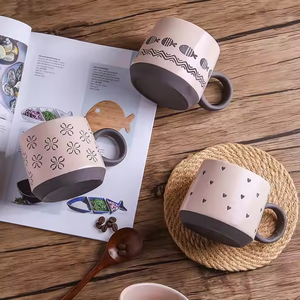 แก้วเซรามิกเกรด AB ขายดีที่สุดจากโรงงานโดยตรง สำหรับชา กาแฟ และนม คุณภาพดี แก้วสโตนแวร์ - Product Image 6