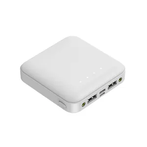 Carregador portátil 10000 mah, carregador externo fino com display de led, saída dupla