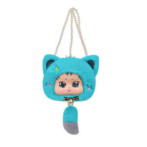 Porte-clés en peluche <span class=keywords><strong>Alice</strong></span> - Adorable poupée ronde en vinyle pour sac à dos et décoration de voiture, animal en peluche Kawaii à collectionner pour filles - Product Image 1