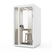 Espace d'étude isolé, unité modulaire silencieuse, 1 personne, pièce acoustique préfabriquée, station d'intimité