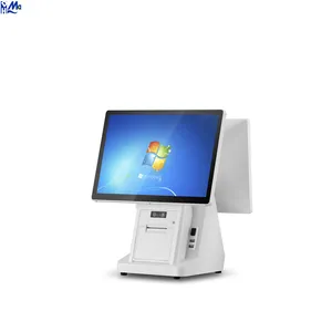 Système de point de vente (PDV) pour supermarché à double écran de 15 pouces, machine tout-en-un avec système d'exploitation Android 11/Windows 10, processeur Core i5, <span class=keywords><strong>caisse</strong></span> <span class=keywords><strong>enregistreuse</strong></span>/terminal PDV - Product Image 1