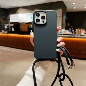 Lanière de téléphone de luxe lanière de cou en silicone souple Tpu étui de téléphone antichoc pour <span class=keywords><strong>Iphone</strong></span> 16 <span class=keywords><strong>Pro</strong></span> <span class=keywords><strong>Max</strong></span> 15 Plus 14 <span class=keywords><strong>13</strong></span> couverture classique - Product Image 1