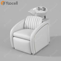 Yoocell nouveau design shampoing lit salon de coiffure chaise de lavage shampoing bols évier et chaises unité shampoing chaises à vendre