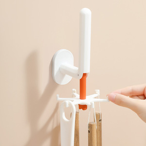 Time Machine Wall Mount <b>Hook</b> Set 6 Claw Rotating Multifunctional No Drill Adhesive <b>Kitchen</b> Storage - Product Image 3