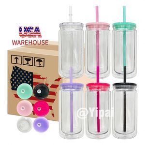12oz Inner 16oz Outer Double Wall Vacuum Clear Snow Globe Plastic Travel Mug Thermal Insulation Pre-drilled Hole Silicone Plug - Product Image 1