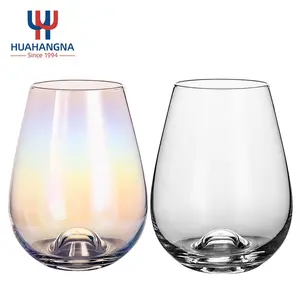 Wholesale INS Popular Unique Iridescent Mountain Egg Water Drinking Glass Cup Stemless Wine Glass for Juice White Red Wine