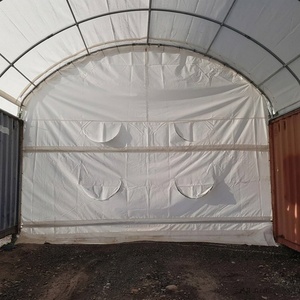Atelier dôme à ossature simple en conteneur maritime ventilé par convection croisée 20 x 40 pieds CE avec panneau arrière <span class=keywords><strong>fermé</strong></span> et 4 aérations sur le mur arrière - Product Image 3