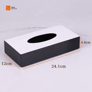 욕실 액세서리 및 호텔 사용을위한 자석 커버 블랙 맞춤형 컨테이너 도매 편안한 수지 티슈 홀더 - Product Image 6