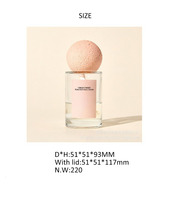 Bouteille de diffuseur d'arôme 80ML, bouteille de diffusion en verre transparent avec bouchon étoile en gypse