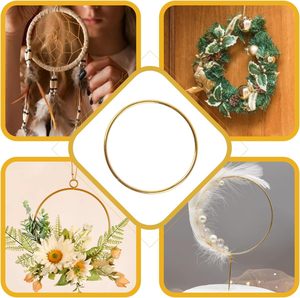 Prix d'usine, grand stock, artisanat DIY, cadre de couronne doré, base en macramé, anneaux métalliques pour la fabrication d'<span class=keywords><strong>attrape</strong></span>-rêves - Product Image 5