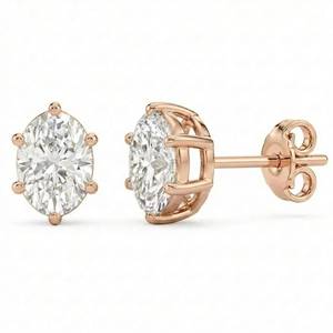 แหวนเพชรทรงวงรีแบบคลาสสิก - 6 หนามเตย - ทอง 9k, 14k, 18k - Product Image 4